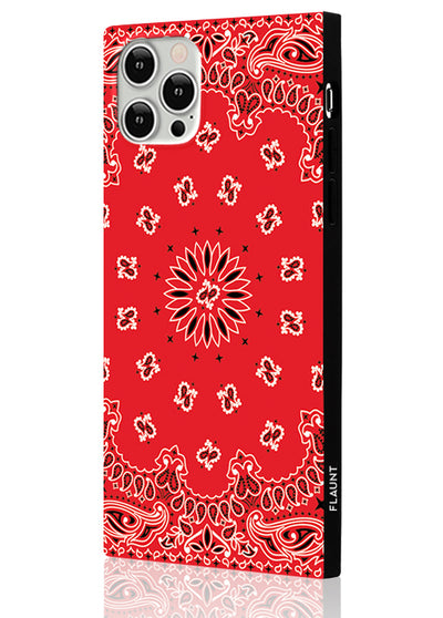 Red Bandana Square Phone Case #iPhone 12 / iPhone 12 Pro