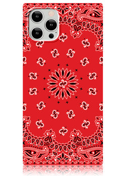 Red Bandana Square iPhone Case #iPhone 12 Pro Max