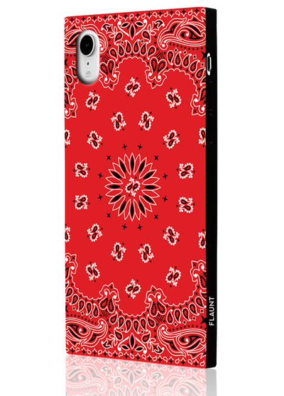 Red Bandana Square Phone Case #iPhone XR