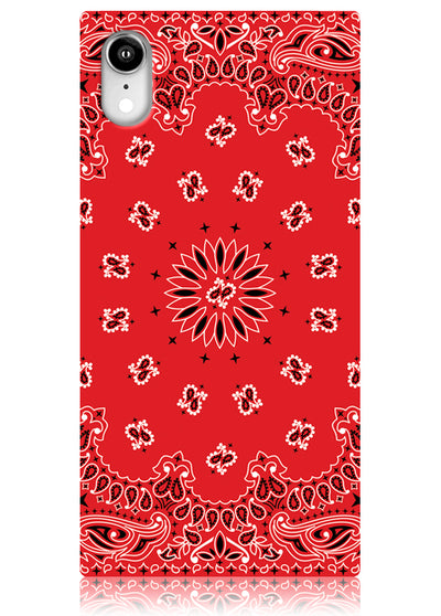 Red Bandana Square iPhone Case #iPhone XR