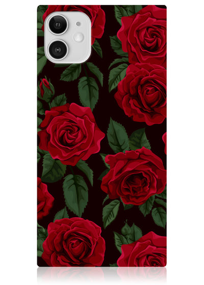 Rose Print Square iPhone Case #iPhone 11