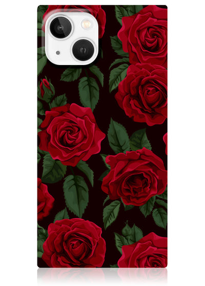 Rose Print Square iPhone Case #iPhone 14