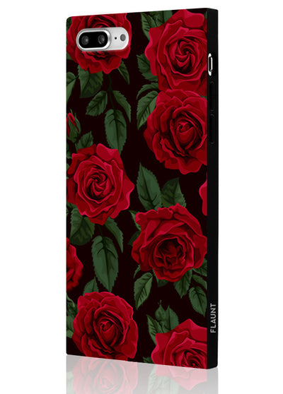 Rose Print Square iPhone Case #iPhone 7 Plus / iPhone 8 Plus