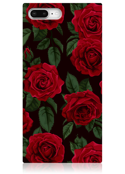 Rose Print Square iPhone Case #iPhone 7 Plus / iPhone 8 Plus