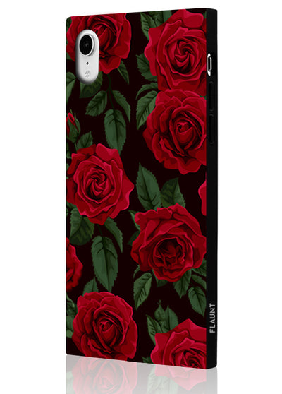 Rose Print Square iPhone Case #iPhone XR