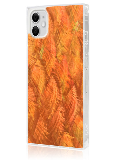 Sepia Mother of Pearl Square iPhone Case #iPhone 11