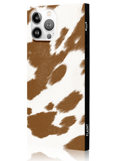 Tan Cow Square iPhone Case #iPhone 13 Pro