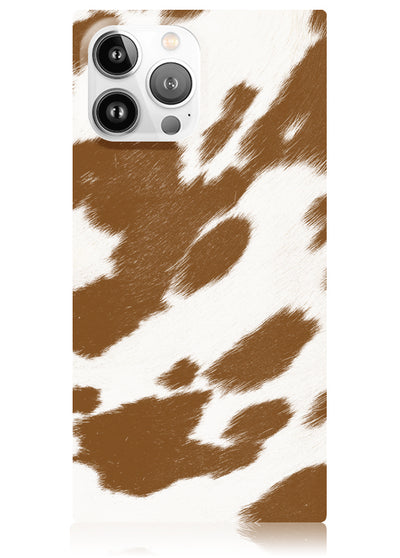 Tan Cow Square iPhone Case #iPhone 13 Pro