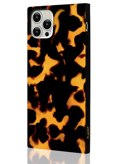Tortoise Shell Square iPhone Case #iPhone 12 / iPhone 12 Pro