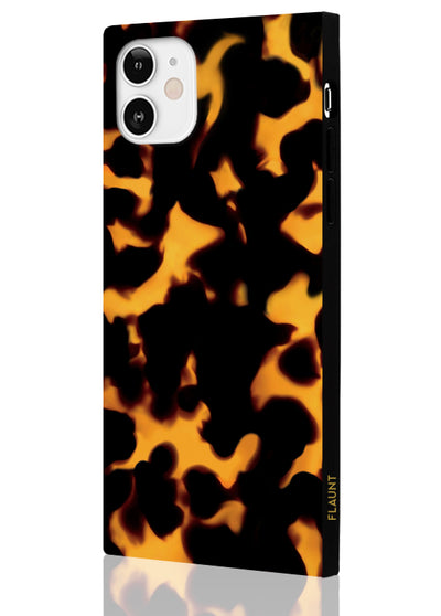 Tortoise Shell Square iPhone Case #iPhone 12 Mini
