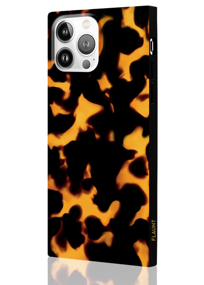 Tortoise Shell Square iPhone Case #iPhone 13 Pro