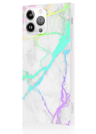 Holographic Marble Square iPhone Case #iPhone 13 Pro Max