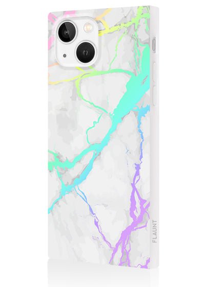 Holographic Marble Square iPhone Case #iPhone 13