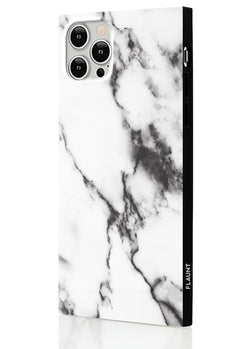 White Marble Square iPhone Case #iPhone 12 Pro Max