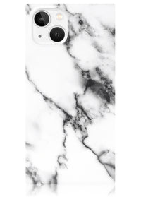 ["White", "Marble", "Square", "iPhone", "Case", "#iPhone", "14"]
