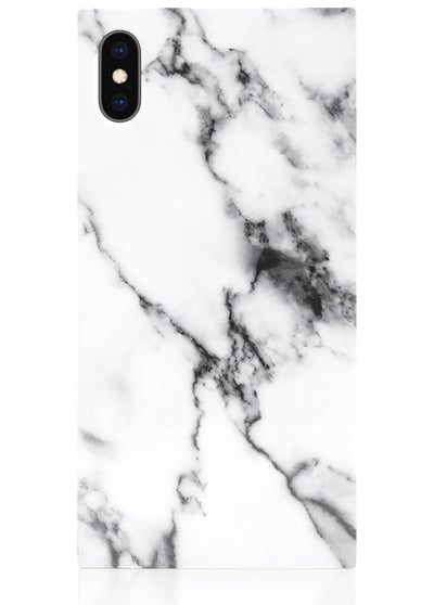 White Marble Square iPhone Case #iPhone XS Max