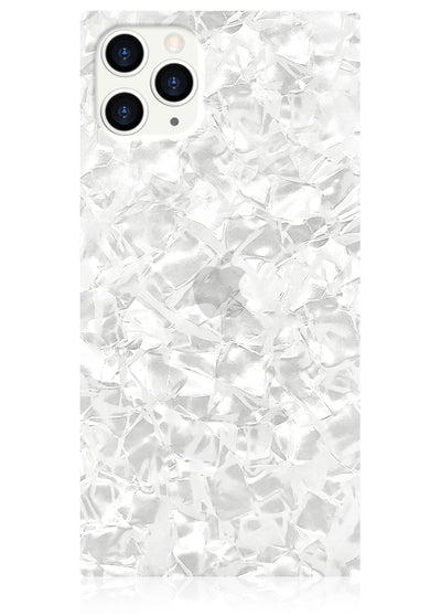 White Pearl Square iPhone Case #iPhone 11 Pro
