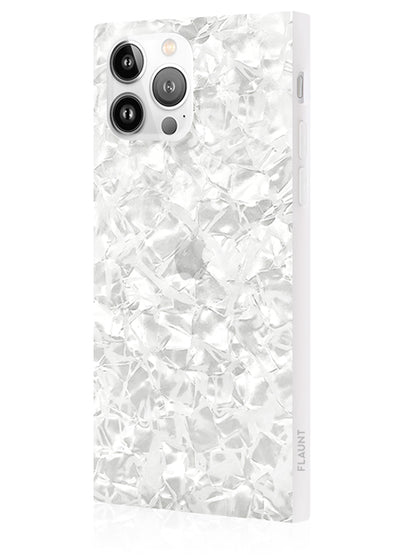 White Pearl Square iPhone Case #iPhone 13 Pro Max