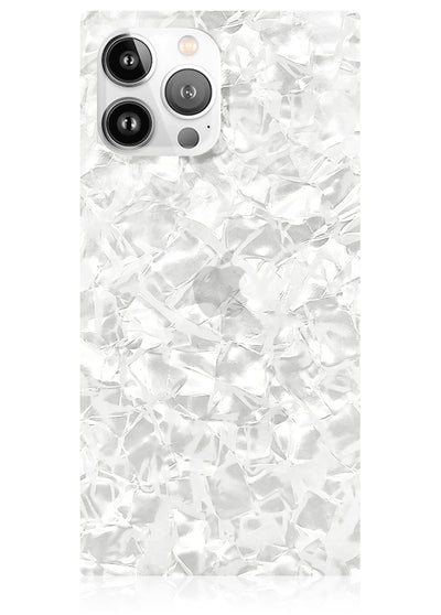 White Pearl Square iPhone Case #iPhone 13 Pro Max