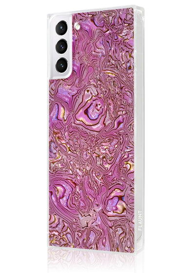 Pink Abalone Shell Square Samsung Galaxy Case #Galaxy S22