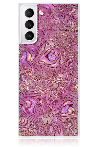 Pink Abalone Shell Square Samsung Galaxy Case #Galaxy S22
