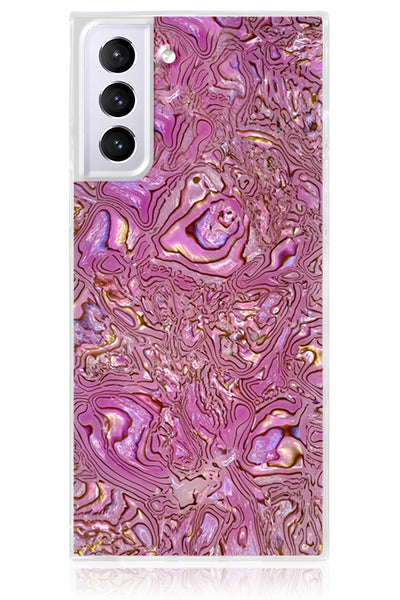 Pink Abalone Shell Square Samsung Galaxy Case #Galaxy S22 Plus