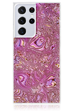 Pink Abalone Shell Square Samsung Galaxy Case #Galaxy S22 Ultra