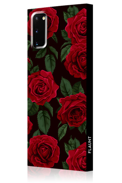 Rose Print Square Samsung Galaxy Case #Galaxy S20