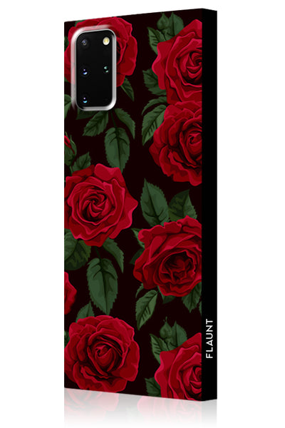 Rose Print Square Samsung Galaxy Case #Galaxy S20 Plus