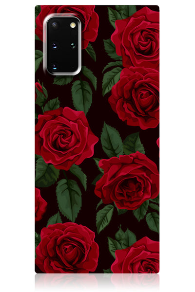 Rose Print Square Samsung Galaxy Case #Galaxy S20 Plus