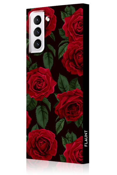 Rose Print Square Samsung Galaxy Case #Galaxy S22