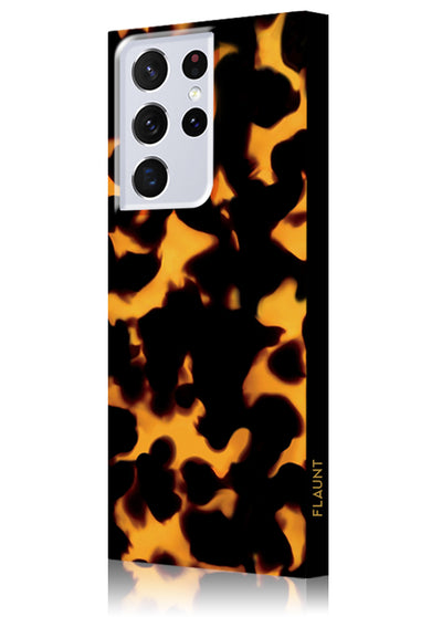 Tortoise Print Square Samsung Galaxy Case #Galaxy S21 Ultra