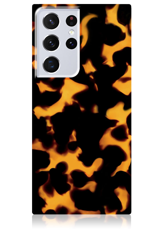 FLAUNT SQUARE Tortoise Print Galaxy Case FLAUNT SQUARE Tortoise Print Galaxy Case