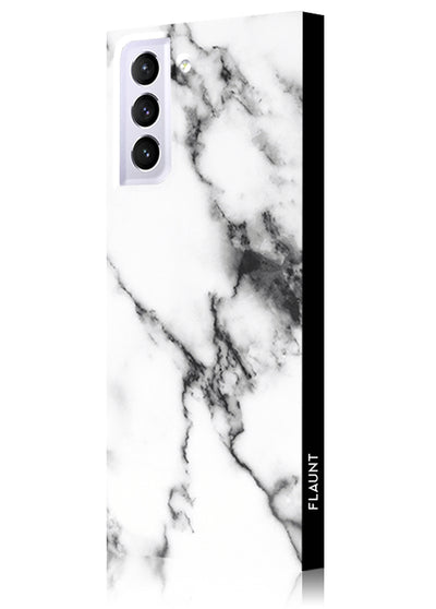 White Marble Square Samsung Galaxy Case #Galaxy S21 Plus