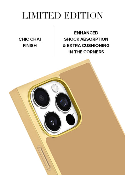 Gilded Chai SQUARE iPhone Case #iPhone 16 Pro Max + MagSafe,iPhone 16 Pro + MagSafe