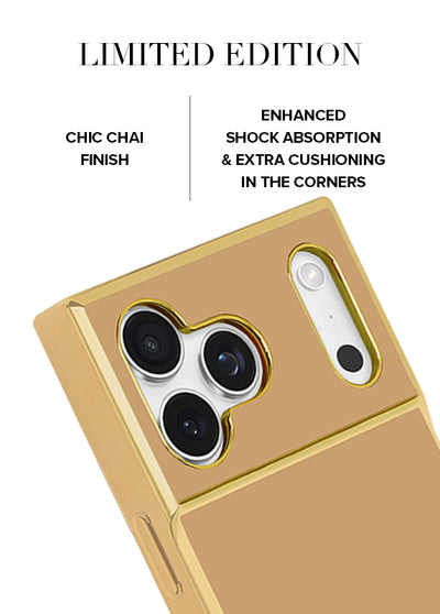 Gilded Chai SQUARE iPhone Case #iPhone 18 Pro Max + MagSafe / iPhone 17 Pro Max + MagSafe,iPhone 18 Pro + MagSafe + iPhone 17 Pro + MagSafe
