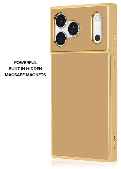 Gilded Chai SQUARE iPhone Case #iPhone 18 Pro Max + MagSafe / iPhone 17 Pro Max + MagSafe,iPhone 18 Pro + MagSafe + iPhone 17 Pro + MagSafe