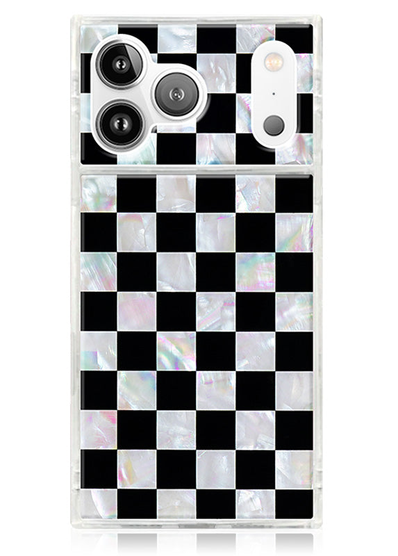 Funda para iPhone SQUARE® de nácar a cuadros