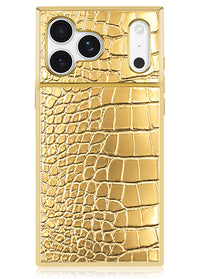["Gilded", "Gold", "Faux", "Croc", "Elegance", "SQUARE", "iPhone", "Case", "#iPhone", "18", "Pro", "Max", "+", "MagSafe,iPhone", "18", "Pro", "+", "MagSafe"]