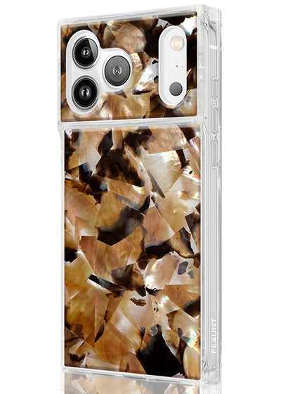 Brown Abalone Shell Square iPhone Case #iPhone 18 Pro Max + MagSafe,iPhone 18 Pro + MagSafe