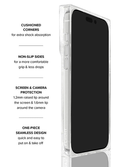 Pink Mother of Pearl Square iPhone Case #iPhone 18 Pro Max + MagSafe,iPhone 18 Pro + MagSafe