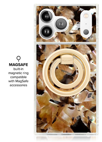 Brown Abalone Shell Square iPhone Case #iPhone 18 Pro Max + MagSafe,iPhone 18 Pro + MagSafe