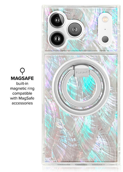 Mother of Pearl Square iPhone Case #iPhone 18 Pro Max + MagSafe,iPhone 18 Pro + MagSafe