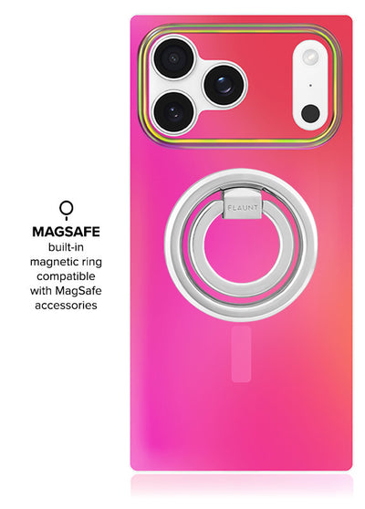 Pink Iridescent Satin Square iPhone Case #iPhone 18 Pro Max + MagSafe,iPhone 18 Pro + MagSafe