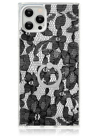 FLAUNT SQUARE Black Lace iPhone Case FLAUNT SQUARE Black Lace iPhone Case