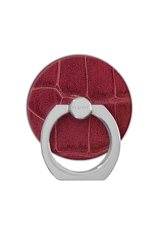 Crocodile Faux Leather Adhesive Phone Ring Stand