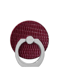 Burgundy Lizard Faux Leather Phone Ring