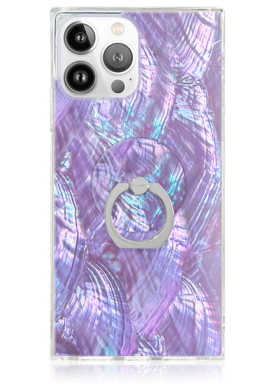 Purple Mother of Pearl Phone Ring