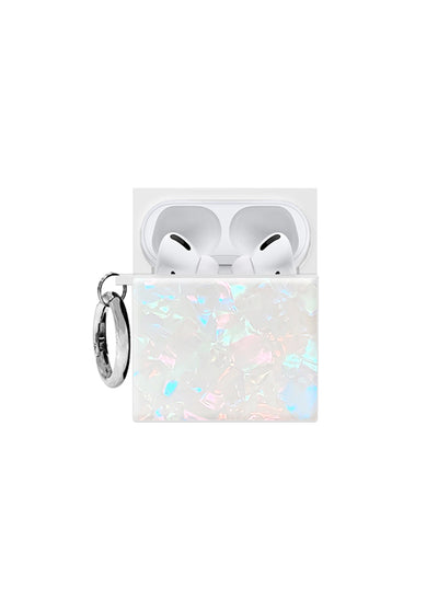 Opal Shell SQUARE AirPods Case #AirPods 1st and 2nd Gen