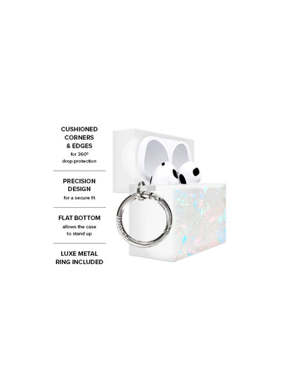 Opal Shell SQUARE AirPods Case #AirPods 1st and 2nd Gen